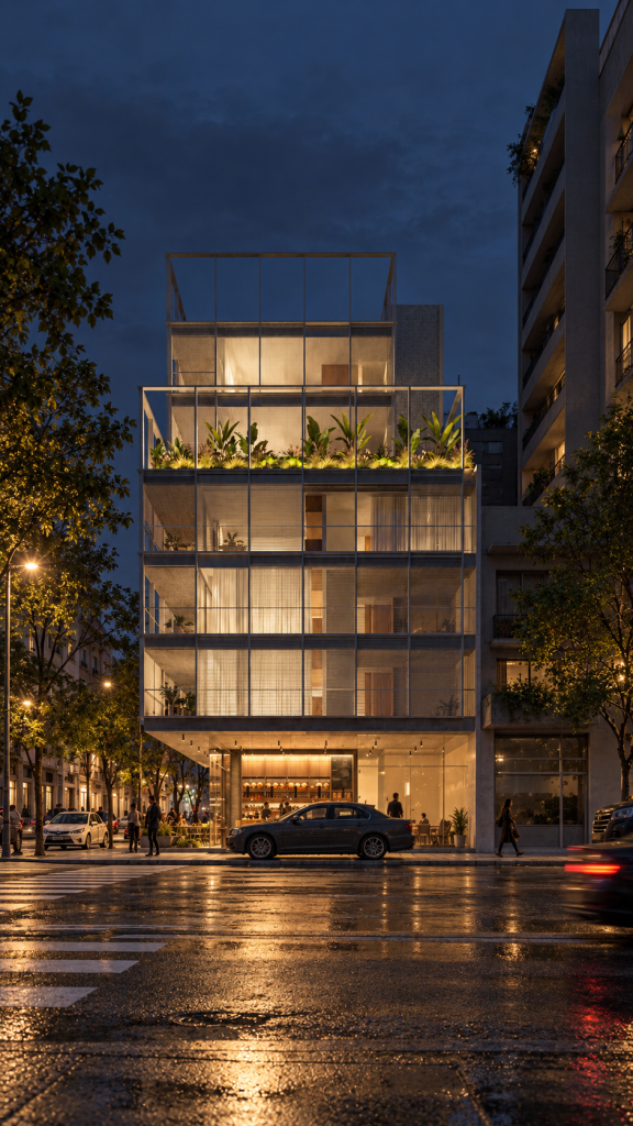 Vista del proyecto Humboldt y Córdoba, Palermo